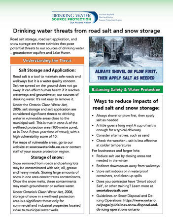 Cover of Salt and Snow Fact Sheet